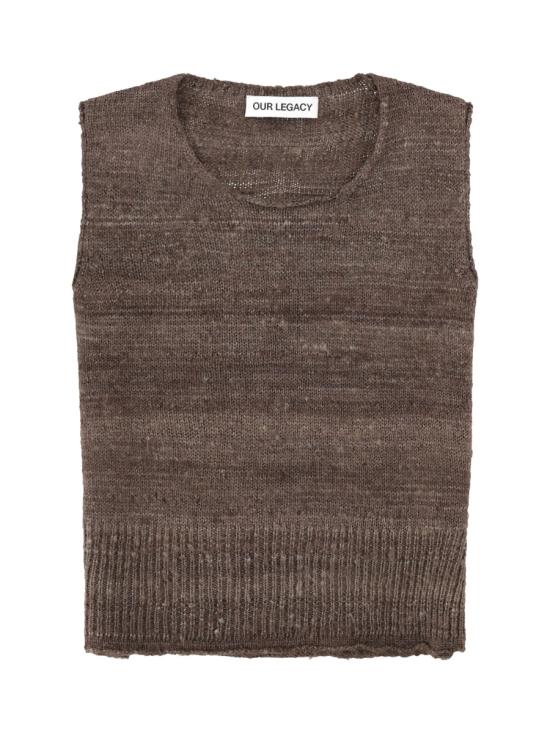 26SS 아워레가시 민소매 티셔츠 M2263PWE WATHEREDEARTHHANDSPUNSILK BROWN