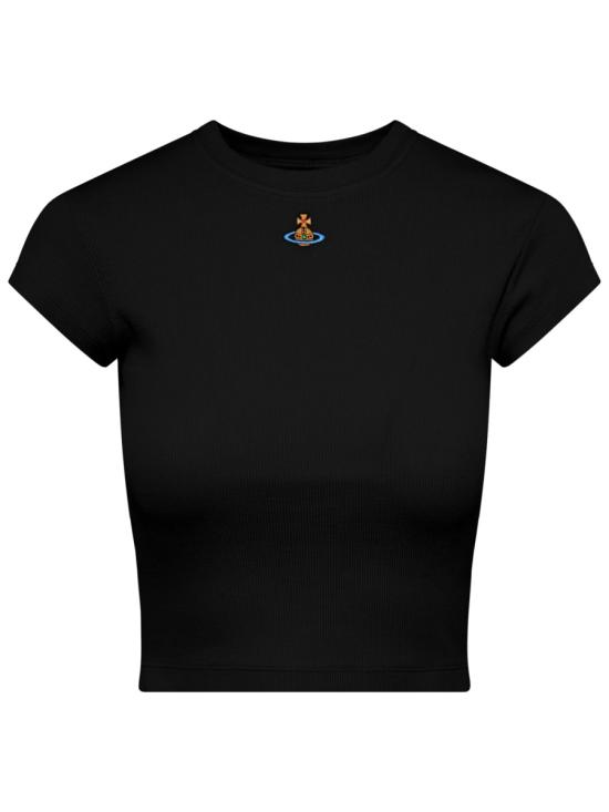 26SS 비비안웨스트우드 반팔 티셔츠 1G010019 J009CN401 BLACK