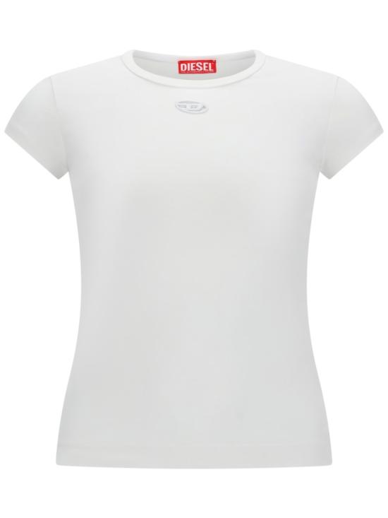 26SS 디젤 반팔 티셔츠 A19912 0AFAA100 WHITE