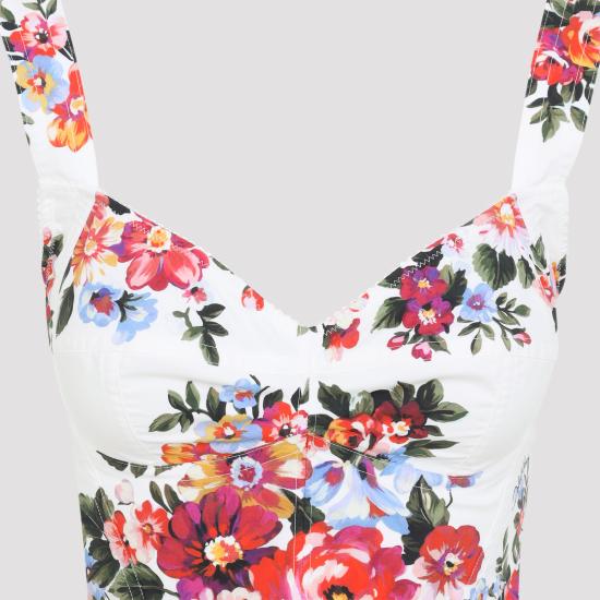 26SS 돌체앤가바나 민소매 티셔츠 F7BB1T HS5UU HA5ZO MAZZ FIORI F BIANCO - DOLCE & GABBANA