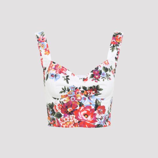 26SS 돌체앤가바나 민소매 티셔츠 F7BB1T HS5UU HA5ZO MAZZ FIORI F BIANCO