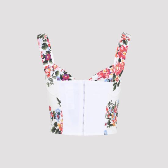 26SS 돌체앤가바나 민소매 티셔츠 F7BB1T HS5UU HA5ZO MAZZ FIORI F BIANCO - DOLCE & GABBANA