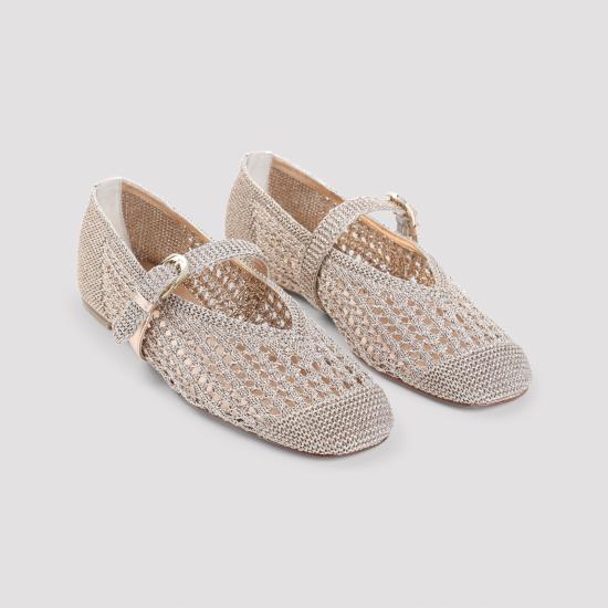 26SS 스튜어트 와이츠먼 플랫 슈즈 SN613 LCZ LIO LIGHT GOLD - STUART WEITZMAN