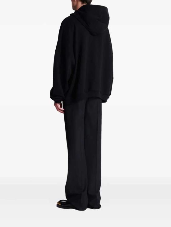 26SS 발망 후드 티셔츠 GH1JT251PD33 EAW NOIR CRISTAL EAW - BALMAIN