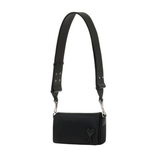 26FW 아미 톤온톤 하트 로고 나일론 마르셀 런치 박스 백 ULL710 AW0001 001 black - AMI