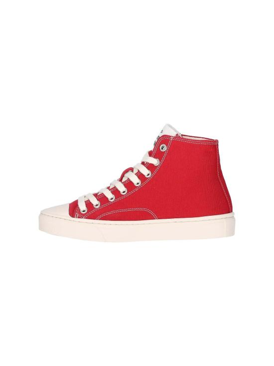  비비안웨스트우드 플림솔 하이탑 에코 스니커즈 75010001WW0004H406 Red - VIVIENNE WESTWOOD