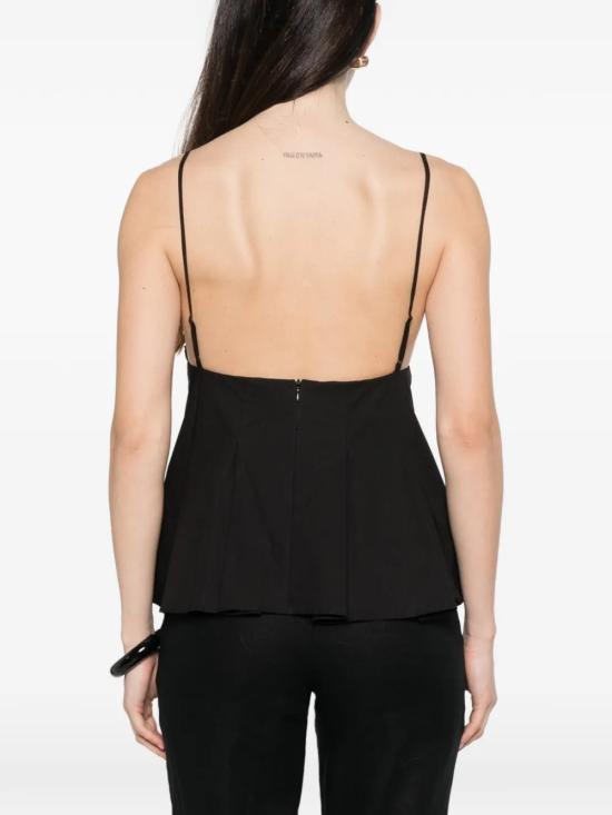 26SS ROSANNA OCAMPO 민소매 티셔츠 RO124NRO Black - ROSANNA OCAMPO