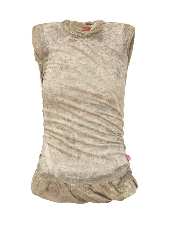 26SS 디젤 T-ORY 블리치드 이펙트 레이어드 탑 A229450IFBA 7FYA MULTICOLOR