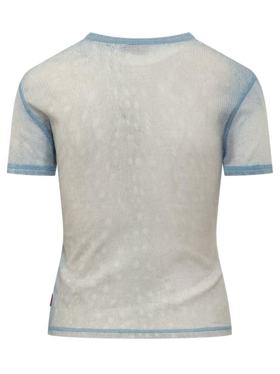 26SS 디젤 반팔 티셔츠 A23519OHGCN 8MMA AZZURRO - DIESEL