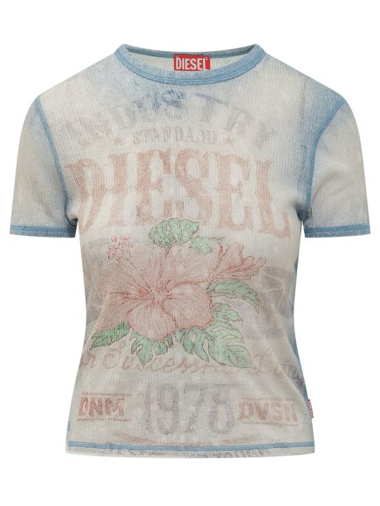 26SS 디젤 반팔 티셔츠 A23519OHGCN 8MMA AZZURRO