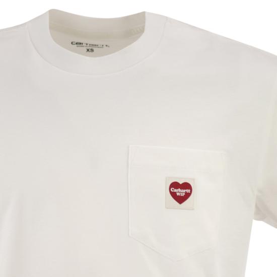  칼하트 포켓 하트 티셔츠 I032128 WHITE - CARHARTT