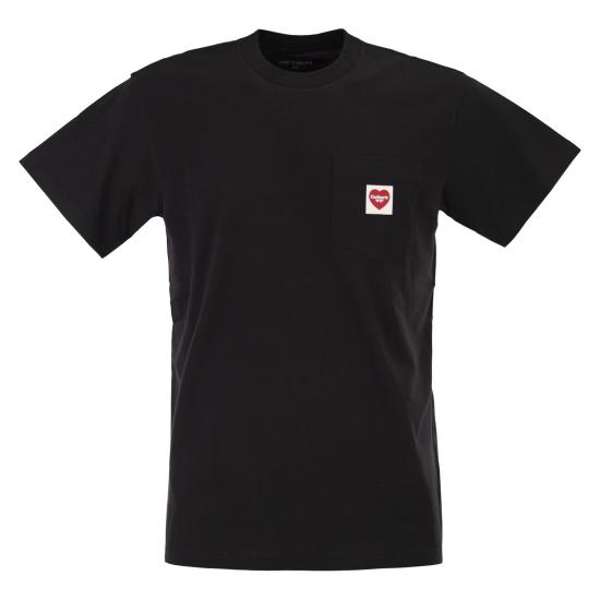  칼하트 포켓 하트 티셔츠 I032128 BLACK