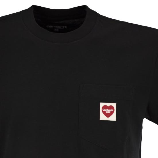  칼하트 포켓 하트 티셔츠 I032128 BLACK - CARHARTT