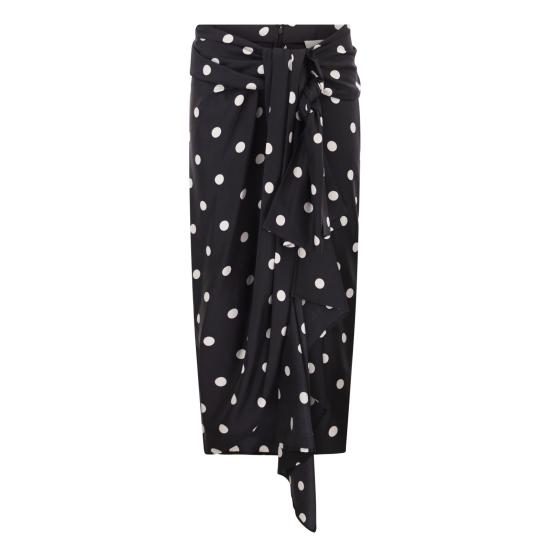 26SS 스포트막스 미디 스커트 2612101012600 BLACK