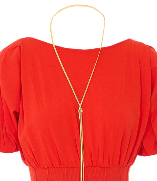 26SS 엘리자베타프랜치 미디 원피스 AM94T62E2 H85 Orange - ELISABETTA FRANCHI