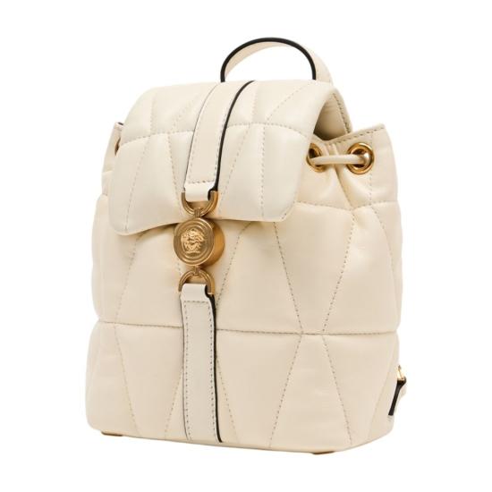 26SS 베르사체 클레이오 퀼티드 나파 백팩 1022208 1A12975 1KC0V white - VERSACE