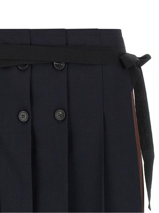 26SS 프라다 미디 스커트 P164IRSOOO19Q3F0008 Blue - PRADA