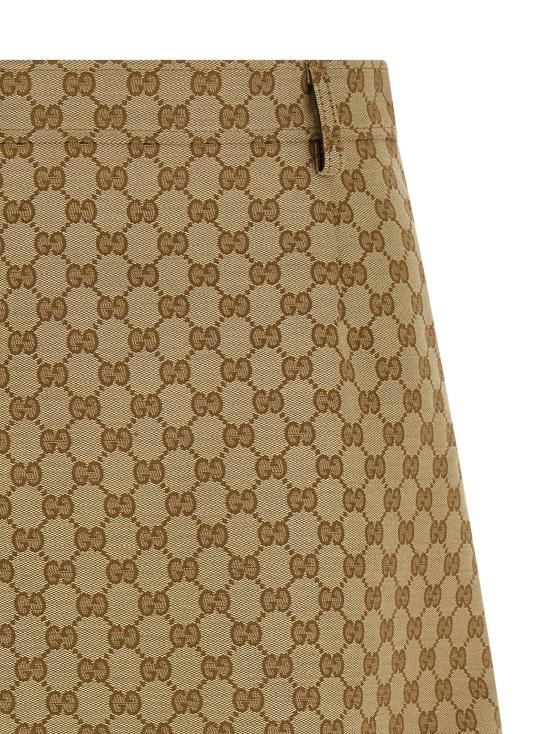 26SS 구찌 미디 스커트 864256ZAUSC2061 Beige - GUCCI