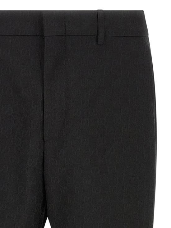 26SS 구찌 GG 울 팬츠 864053ZAUUC1000 Black - GUCCI