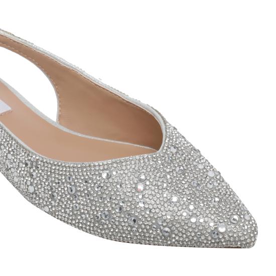 26SS 스티브매든 플랫 슈즈 CARE RHINESTONE Silver - STEVE MADDEN