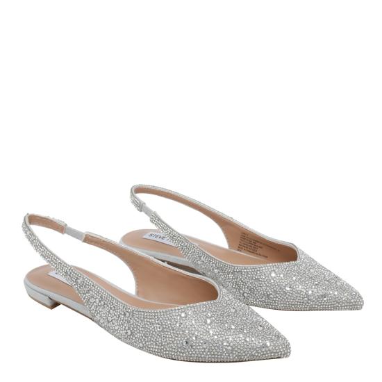 26SS 스티브매든 플랫 슈즈 CARE RHINESTONE Silver - STEVE MADDEN
