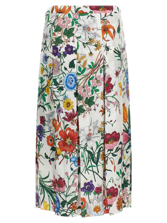 26SS 구찌 미디 스커트 864574ZAUU89413 White - GUCCI