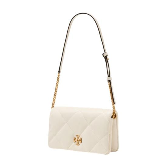 26SS 토리버치 키라 다이아몬드 퀼트 체인 월렛 158624 101 white - TORY BURCH