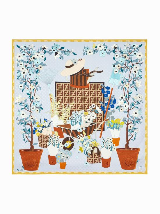 26SS 펜디 머플러/스카프 FXT091 B01T F1WO1 AZZURRO MULTI