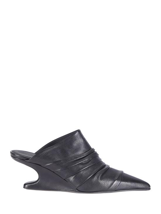 26SS 릭 오웬스 뮬/슬리퍼 RP01F6889LGY 09 BLACK