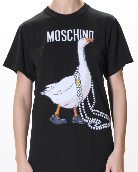 26SS 모스키노 미디 원피스 0492 0502 3555 NERO MULTI - MOSCHINO