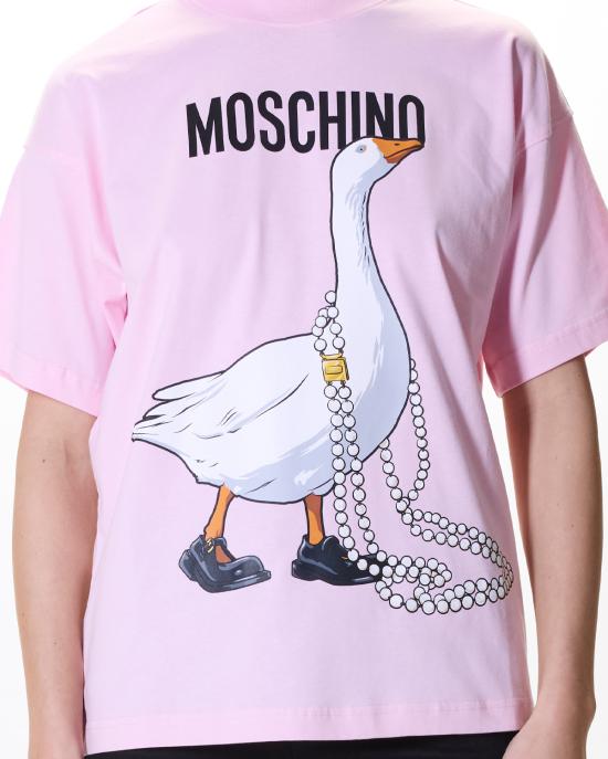 26SS 모스키노 반팔 티셔츠 0703 0541 1222 ROSA - MOSCHINO
