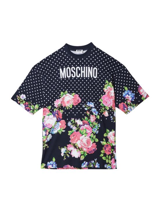 26SS 모스키노 반팔 티셔츠 0466 0542 3888 NERO MULTI