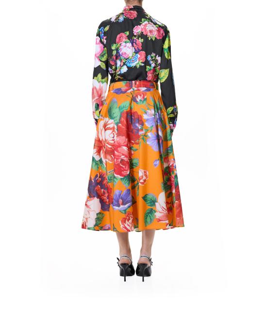 26SS 모스키노 롱 스커트 0102 0565 1124 ARANCIONE MULTI - MOSCHINO