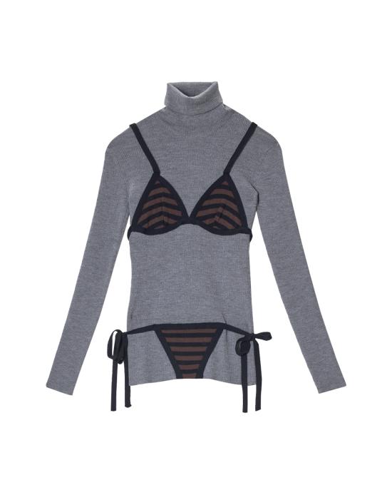 26SS 모스키노 터틀넥 0927 0500 2497 GRIGIO MULTI