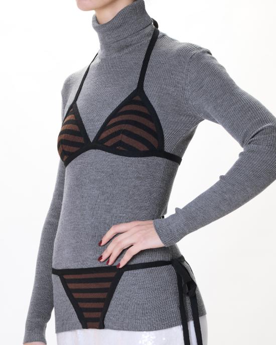 26SS 모스키노 터틀넥 0927 0500 2497 GRIGIO MULTI - MOSCHINO