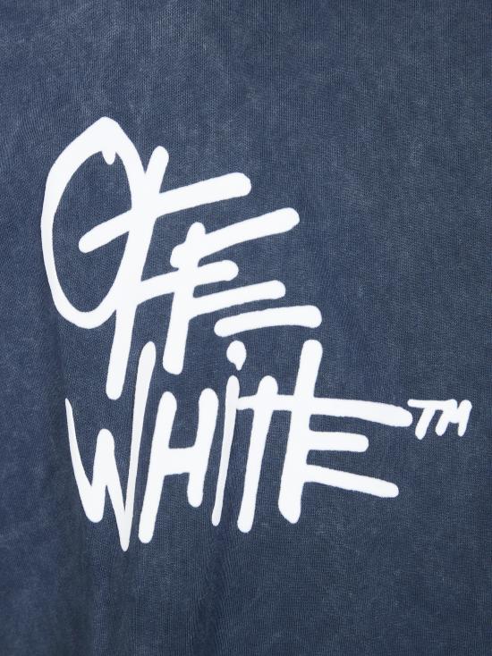 26SS 오프화이트 반팔 티셔츠 44MAA120S26J00G 401 BLU - OFF WHITE