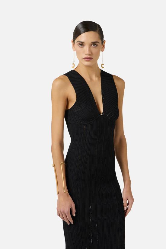 26SS 엘리자베타프랜치 미디 원피스 AM36B62E2110 Black - ELISABETTA FRANCHI