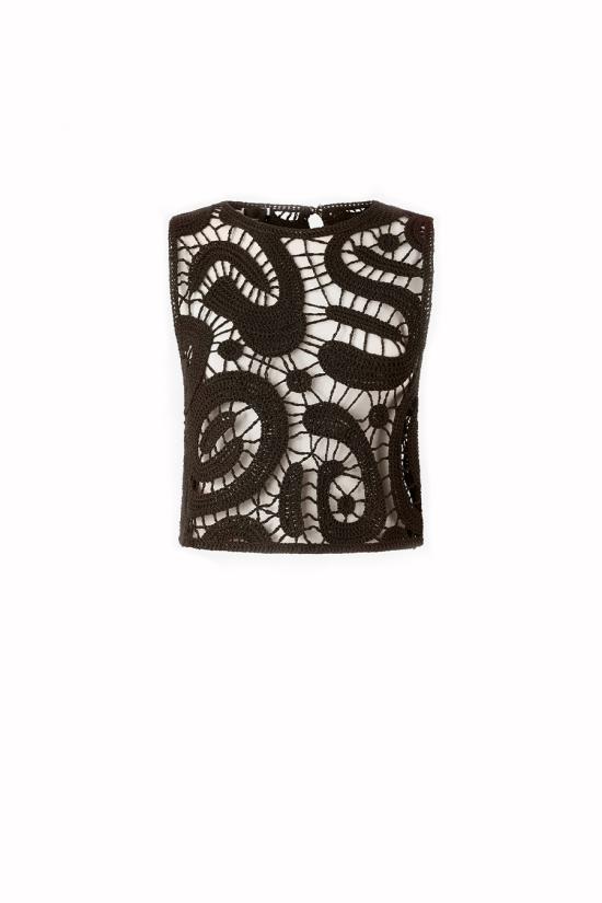 26SS 핑코 민소매 티셔츠 106438A354M05 Brown