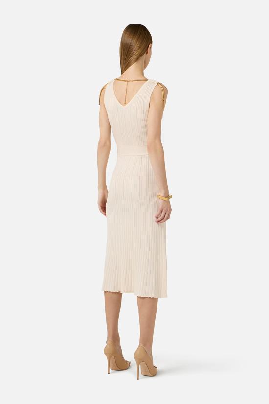 26SS 엘리자베타프랜치 미디 원피스 AM18S61E2193 White - ELISABETTA FRANCHI