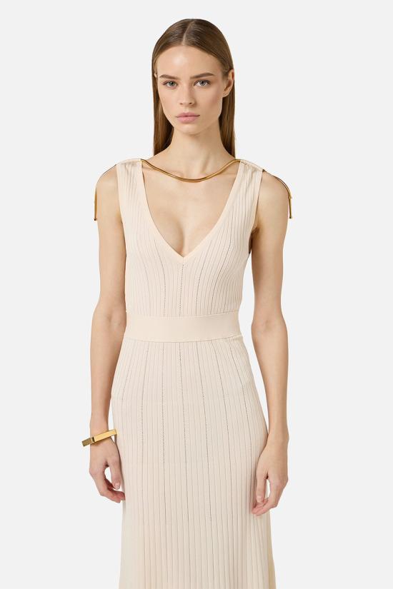 26SS 엘리자베타프랜치 미디 원피스 AM18S61E2193 White - ELISABETTA FRANCHI