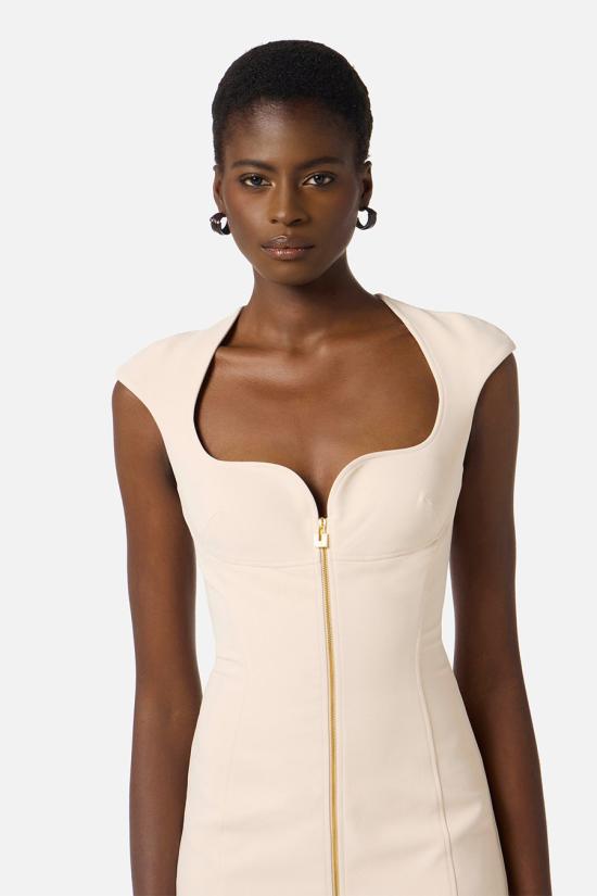 26SS 엘리자베타프랜치 미디 원피스 AB90061E2193 White - ELISABETTA FRANCHI