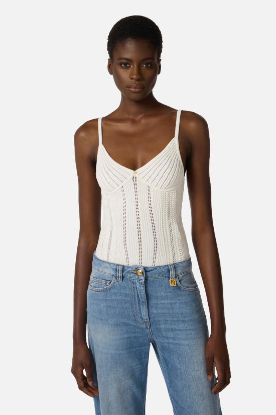 26SS 엘리자베타프랜치 바디수트 티셔츠 BK85B62E2360 Sky - ELISABETTA FRANCHI