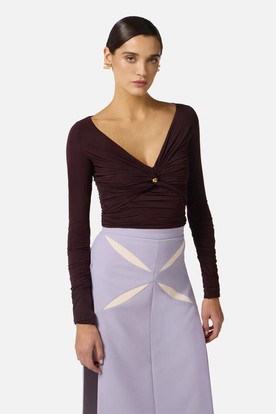 26SS 엘리자베타프랜치 스웨터 MD02962E2644 Brown - ELISABETTA FRANCHI