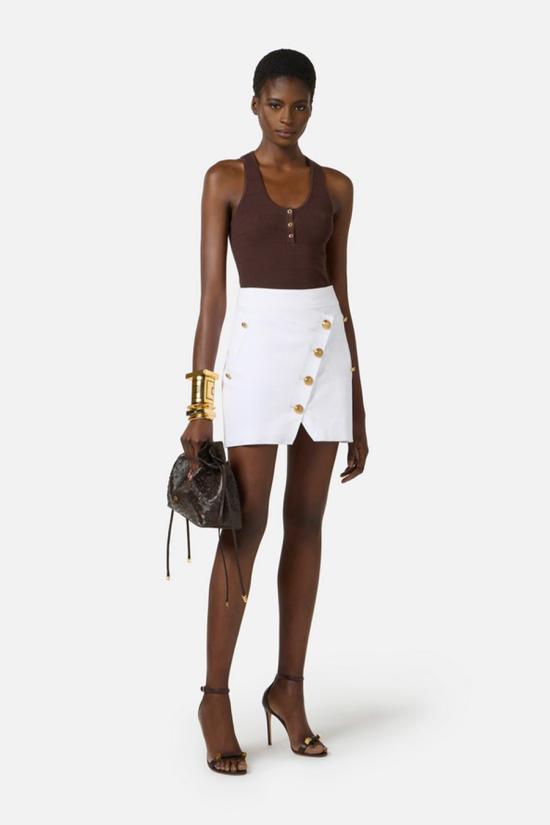 26SS 엘리자베타프랜치 민소매 티셔츠 TK75B61E2644 Brown - ELISABETTA FRANCHI