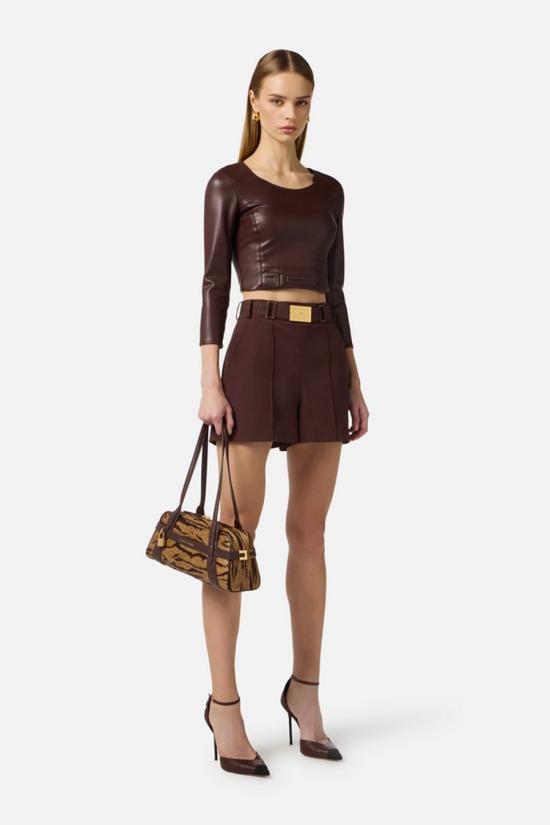 26SS 엘리자베타프랜치 숏팬츠 SH00861E2644 Brown - ELISABETTA FRANCHI