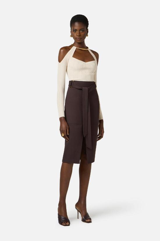 26SS 엘리자베타프랜치 스웨터 MK89S61E2193 White - ELISABETTA FRANCHI