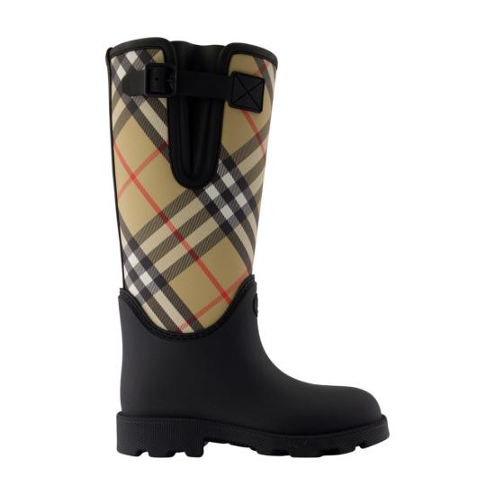 26SS 버버리 러버 마쉬 스탬프 하이 부츠 8111677 A1189 black