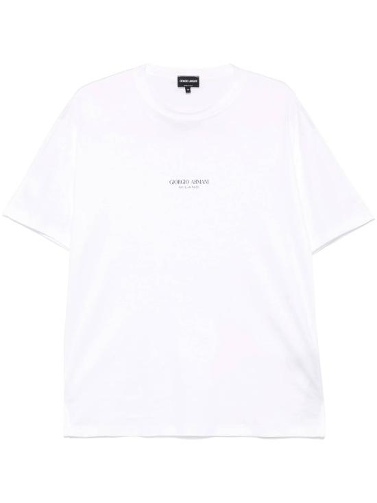 26SS 조르지오 아르마니 반팔 티셔츠 GM001085 TE10629U0002 Optical white