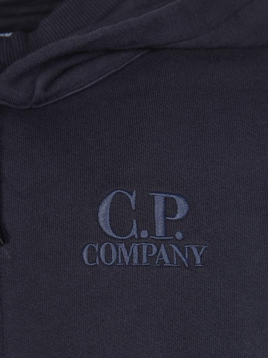 26SS 씨피 컴퍼니 다이애그널 레이즈드 플리스 집 후드 스웨트셔츠 20CMSS025A005086W 888 BLU - C.P. COMPANY