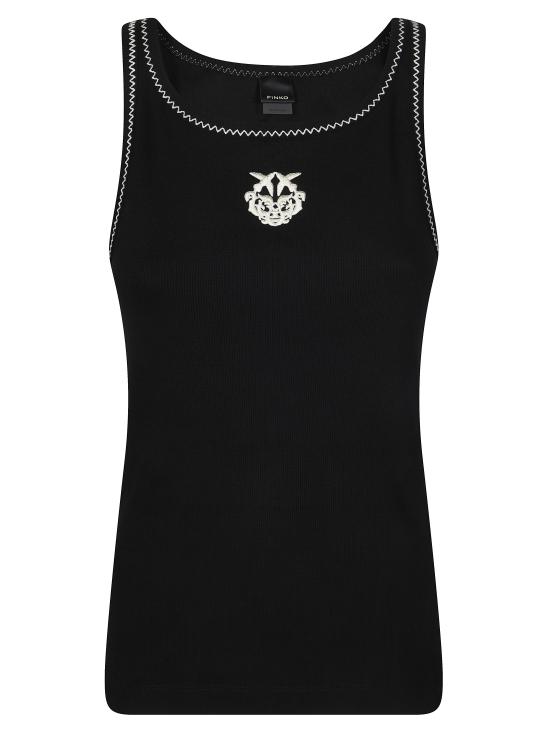 26SS 핑코 민소매 티셔츠 106816A3AL ZZ2 NERO